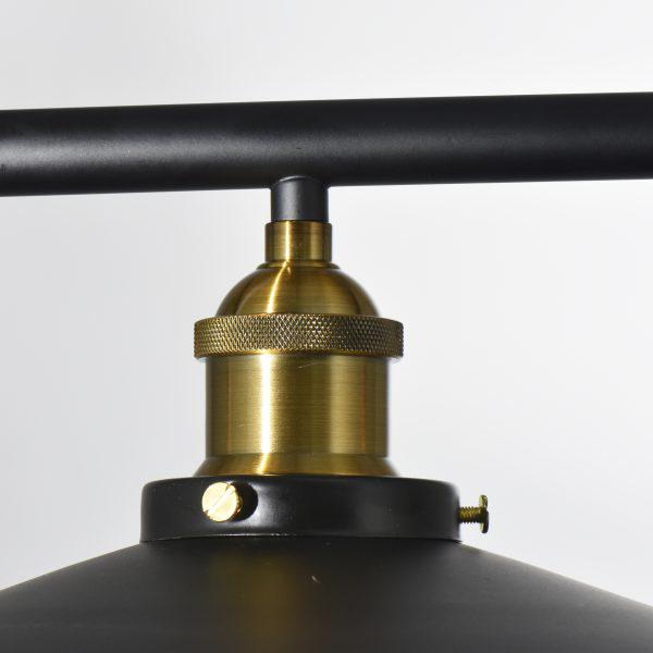 COLGANTE ALÉNKRIA METALICO 3X60W 160X260MM 98CM DIAM NEGRO