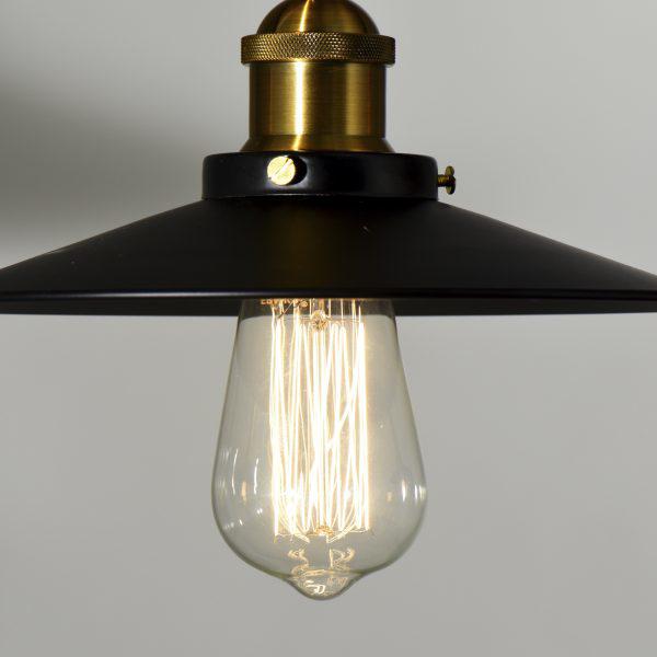 COLGANTE ALÉNKRIA METALICO 3X60W 160X260MM 98CM DIAM NEGRO