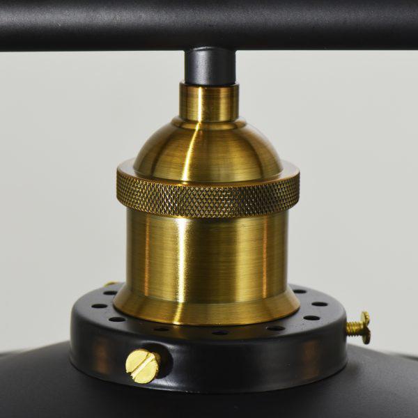 COLGANTE ALÉNKRIA METALICO 3X60W 160X260MM 98CM DIAM NEGRO