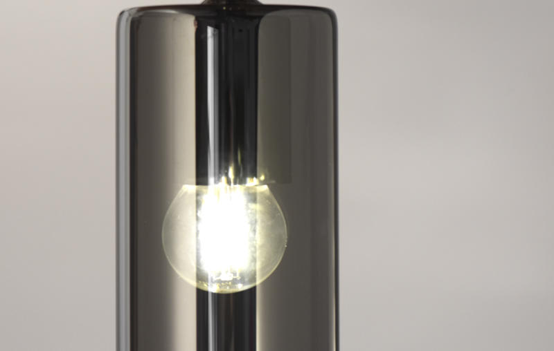 COLGANTE VIDRIO GRIS 350MM X 80MM DIAM