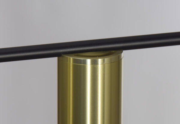 COLGANTE LINEA METAL 3 E27 NEG-DOR 550X1230