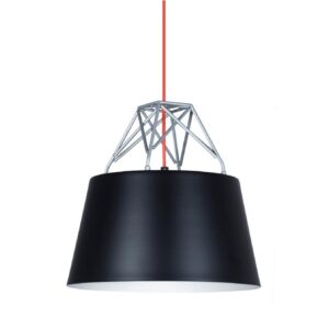 COLGANTE BLE ALUMINIO/METAL 1X60W 210X300MM NEGRO SEMI MATE