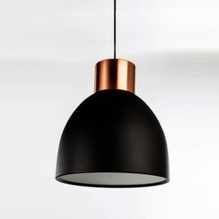 COLGANTE PANTALLA 32CM 1012 C/CULOTE COBRE S/EXTENSIBLE NEGRO "LIV"