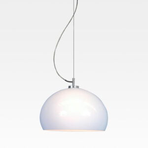 COLGANTE 2/3 ESFERA DE ACRILICO MEDIANO BLANCO