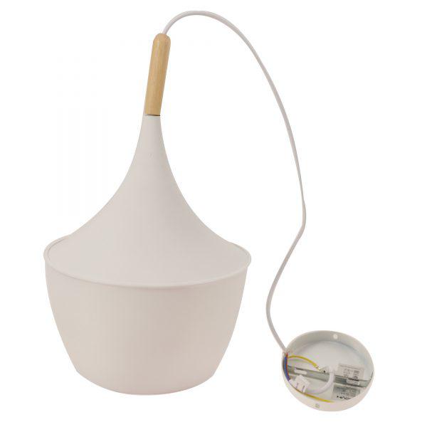 COLGANTE BEAT F ALUMINIO 1X60W 300X230MM BLANCO MATE