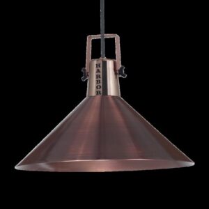 PANTALLA HARBOR E27 PANATALLA COBRE DIAM 34CM  CULOTE COBRE BRILLO