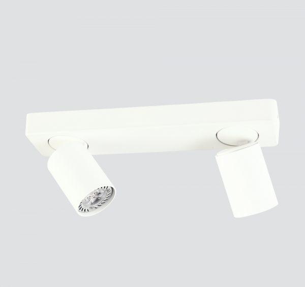 APLIQUE DE TECHO ALUM CON DOBLE MOVIMIENTO P/2 DICRO 90X320 X 70MM PROF NEGRO "K II"