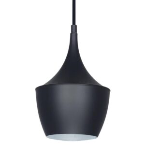 COLGANTE LÁMPA ALUMINIO 1X60W 220X160MM NEGRO MATE