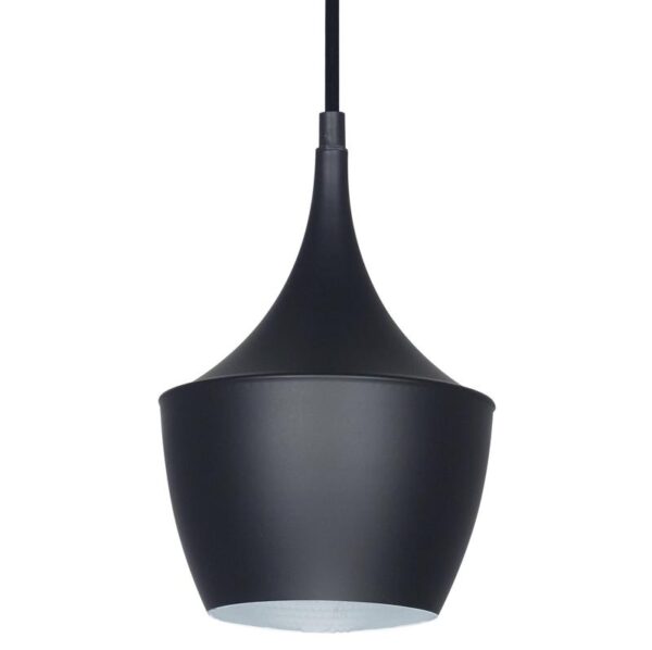 COLGANTE LÁMPA ALUMINIO 1X60W 220X160MM NEGRO MATE