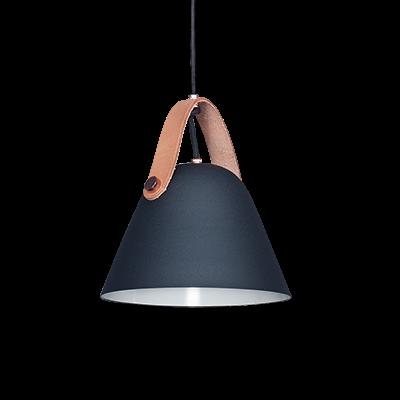 COLGANTE SKIN CHAPA NEGRO 22CM DETALLES CUERO