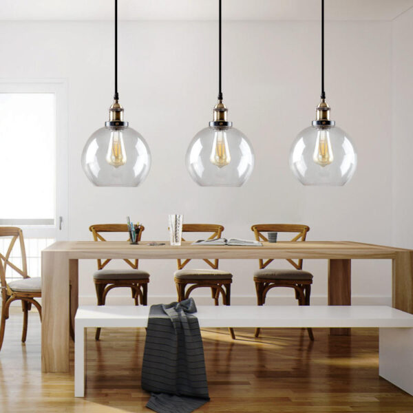 COLGANTE VIDRIO TRIBECA 25CM DIAM 32H. E27. "COPA"