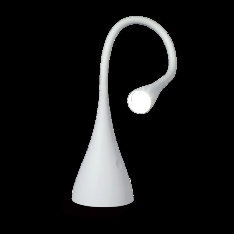 LAMPARA DE MESA CON FLEXIBLE Y POSICIONES DE LUZ NEGRA "GENESIS"