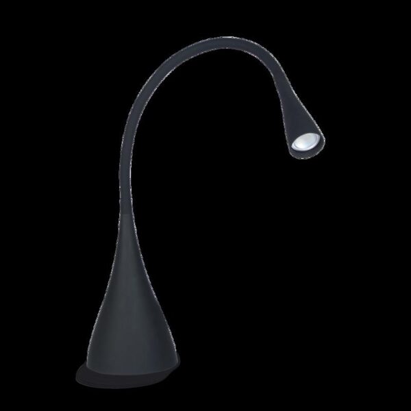 LAMPARA DE MESA CON FLEXIBLE Y POSICIONES DE LUZ NEGRA "GENESIS"