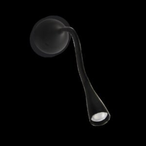 LAMPARA CABECERA C/FLEXIBLE Y POSICIONES DE LUZ NEGRA "GENESIS"