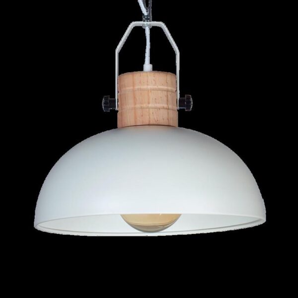 COLGANTE CHAPA Y MADERA 40CM NEGRA "CNC"